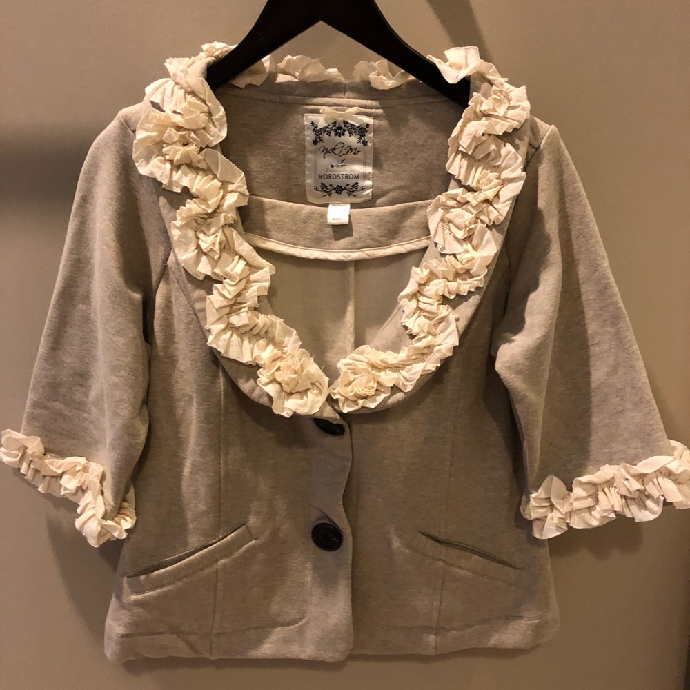 Cute sweatshirt blazer with cotton trim. Nordstrom